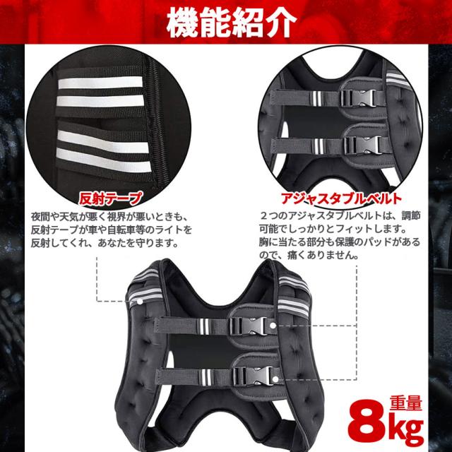 ウエイトベスト 8kg 3個セット パワージャケット ウェイトベスト