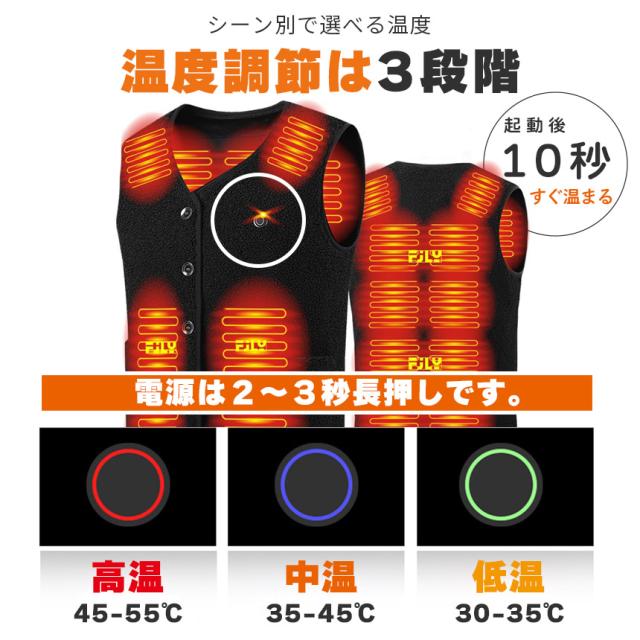 電熱ベスト ボアベスト 2枚セット ヒーターベスト 発熱 温熱ベスト