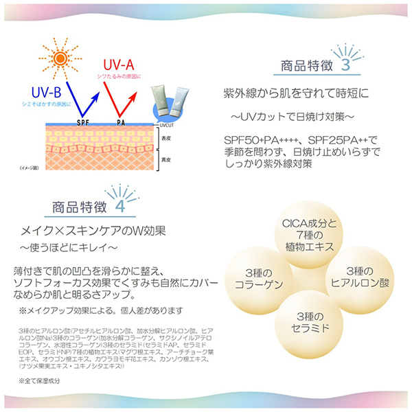 UVファンデーション 化粧下地 トーンアップクリーム