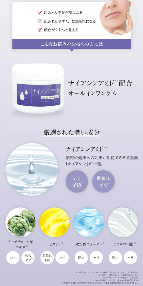 ヒト幹  ナイアシンアミド レチノール オールインワンゲル