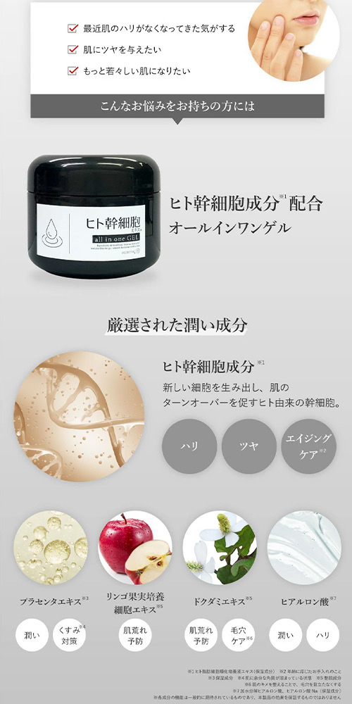 ヒト幹  ナイアシンアミド レチノール オールインワンゲル