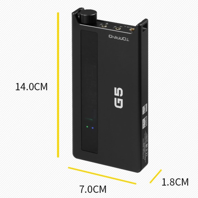 Topping G5 ポータブルヘッドホンアンプ DAC 内蔵 ポタアン アンプ