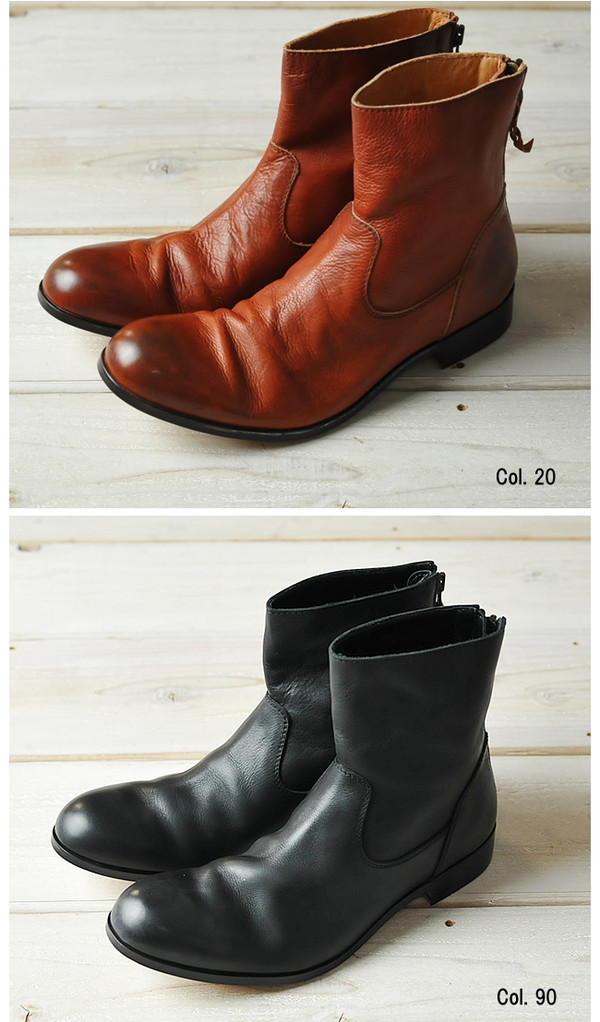 【サイズ交換初回片道送料無料】【人気第5位】パドローネ PADRONE パドロネ プレーントゥブーツ（バックジップ）"EDWARD" PADRONE BACK ZIP PU7885-1101-11C 革靴 レザーブーツ 日本製