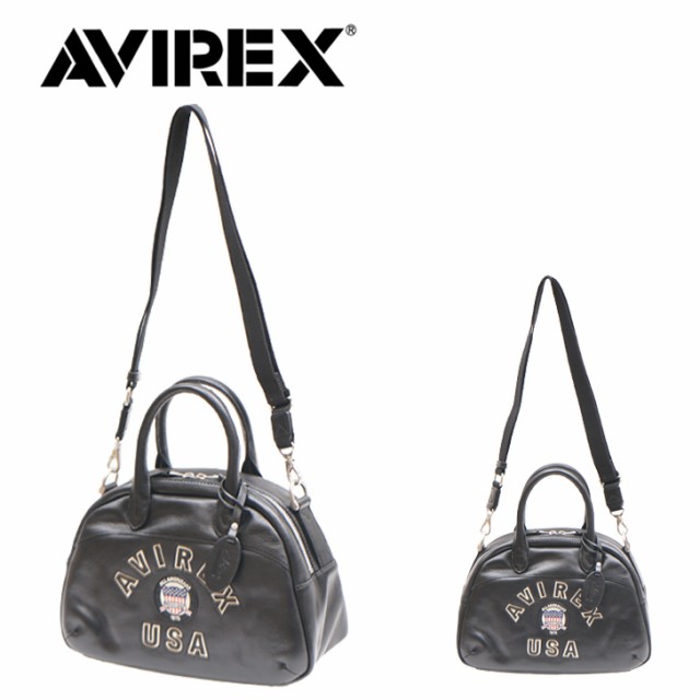 AVIREX アビレックス バーシティー レザー ミニ ボストンバッグ