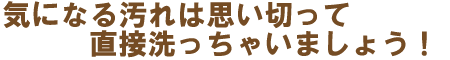 気になる汚れは直接お掃除☆