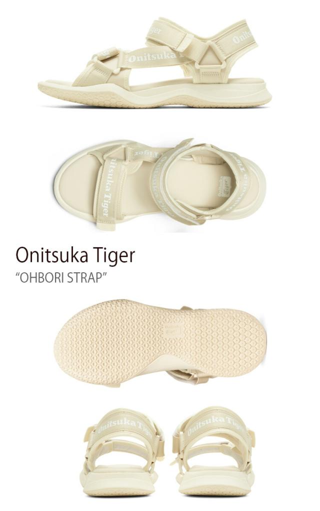 オニツカタイガー OHBORI STRAP 24cm スポーツサンダル ベージュ 美品 オニツカタイガー OHBORI STRAP 24cm スポーツサンダル