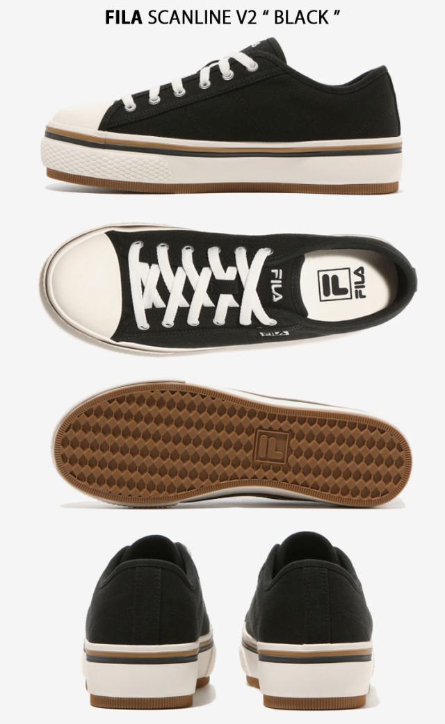 FILA フィラ スニーカー SCANLINE V2 1XM01937E_001/247/920 BLACK ORANGE BEIGE スキャンライン V2 ブラック オレンジ ベージュ メンズ レディース 男性用 女性用