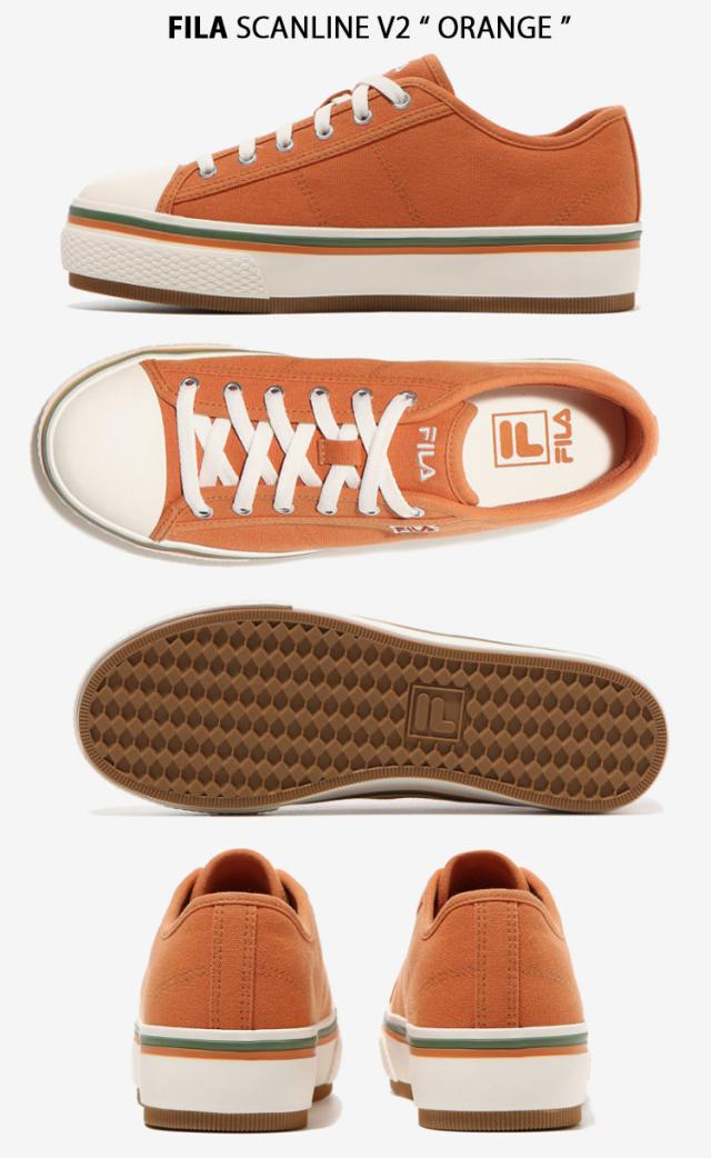 FILA フィラ スニーカー SCANLINE V2 1XM01937E_001/247/920 BLACK ORANGE BEIGE スキャンライン V2 ブラック オレンジ ベージュ メンズ レディース 男性用 女性用