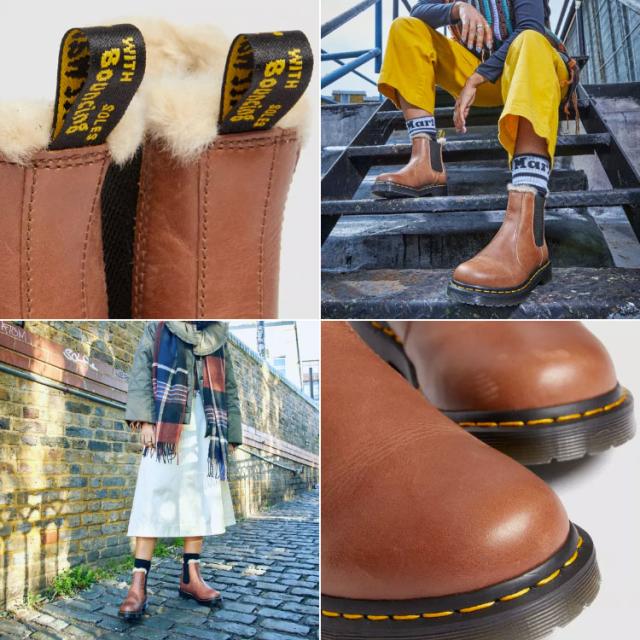 ドクターマーチン チェルシーブーツ 2976 LEONORE Amazon.com | Dr. Martens Women's 2976 Leonore Faux Fur Lined