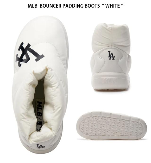 MLB エムエルビー ショートブーツ MLB BOUNCER PADDING BOOTS WHITE