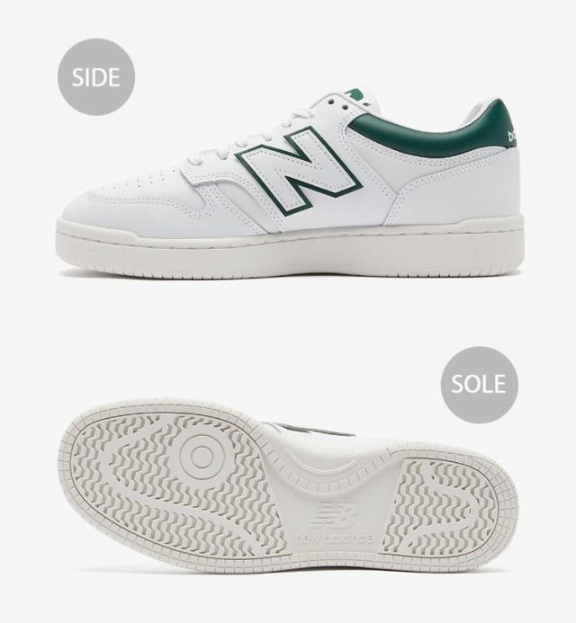 New Balance ニューバランス スニーカー BB480LGT WHITE GREEN