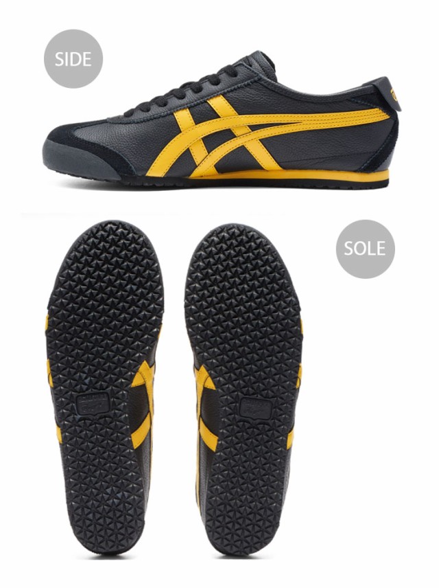 Onitsuka Tiger オニツカタイガー スニーカー MEXICO 66 メキシコ 66 1183A201.003 シューズ BLACK  YELLOW レザー 本革 ブラックの通販はau PAY マーケット - セレクトショップa-clo | au PAY マーケット－通販サイト