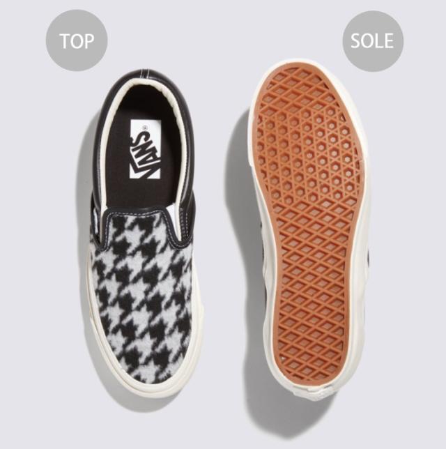 VANS バンズ スニーカー SLIP-ON REISSUE 98 LX HOUNDSTOOTH BLACK