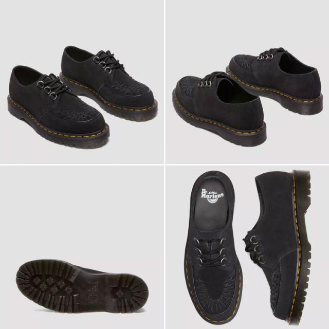Dr.Martens ドクターマーチン レザーシューズ Ramsey woven suede creepers 40572001 Black E.H.Suede ブラック