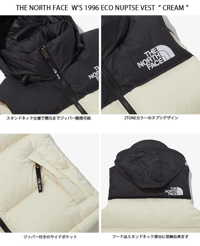 THE NORTH FACE ノースフェイス レディース ダウンベスト W’S 1996 ECO NUPTSE VEST ベスト ヌプシダウン BKACK CREAM NV1DP80A/B THE NORTH FACE ノースフェイス レディース ダウンベスト W'S 1996 ECO