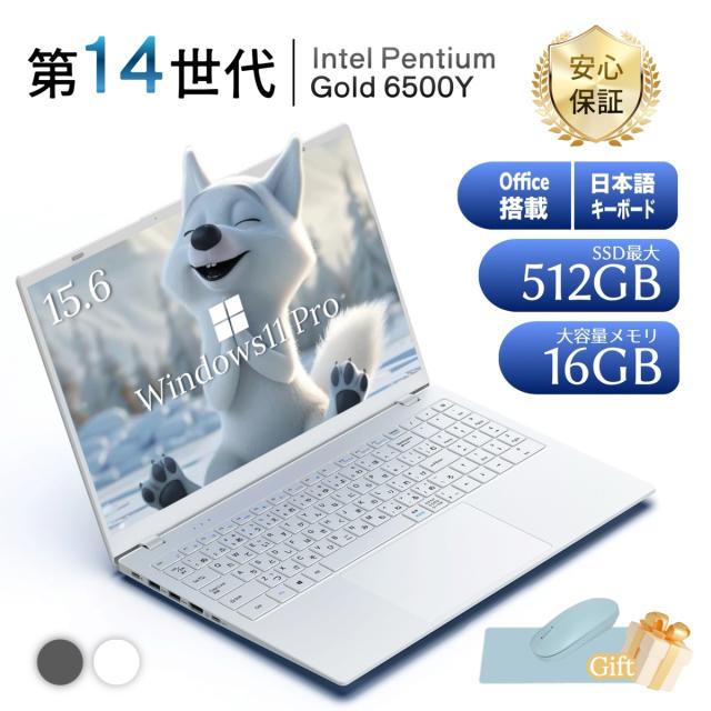 ノートパソコン 新品 第11世代CPU搭載 15.6型 ホワイト 外観イメージ