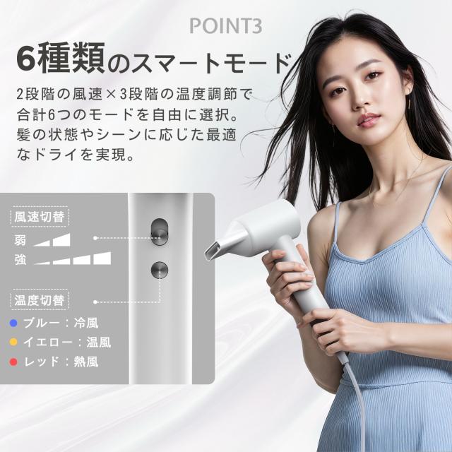 ヘアケアドライヤー マイナスイオン 髪に優しい 速乾仕様