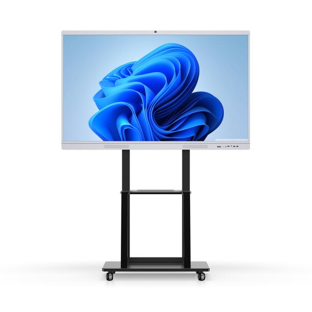 テレビスタンド 移動式 キャスター付き モニタースタンド 壁寄せ式 高さ調節 ブラック 正面画像