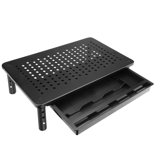 PCスタンド モニター台 ディスプレイ台 高さ調整可能 パソコンスタンド 引き出し収納 文具収納 工具不要 耐荷重20kg