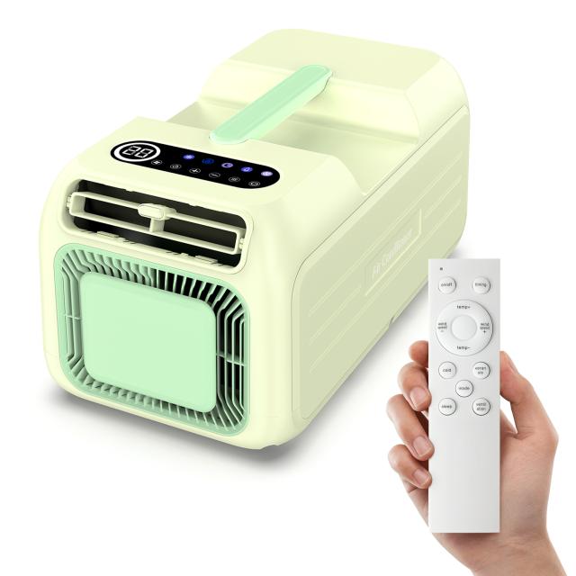 ポータブルエアコン 緑色モデル コンパクト設計 工事不要で簡単設置 静音タイプ
