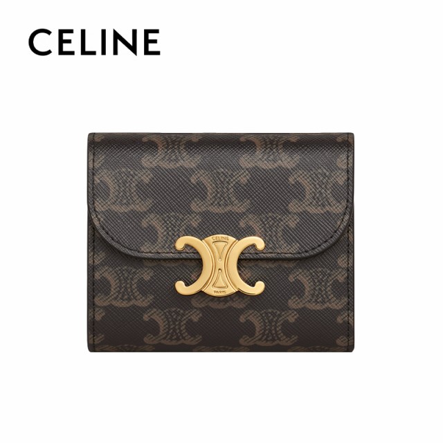 CELINE セリーヌ celine スモール ウォレット トリオンフ タン 財布