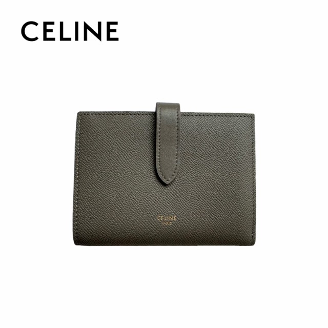 買い半額 CELINE セリーヌ ミディアム ストラップウォレット グレ