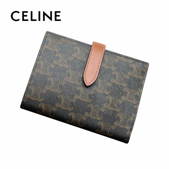 CELINE セリーヌ celine ミディアム タン ストラップウォレット