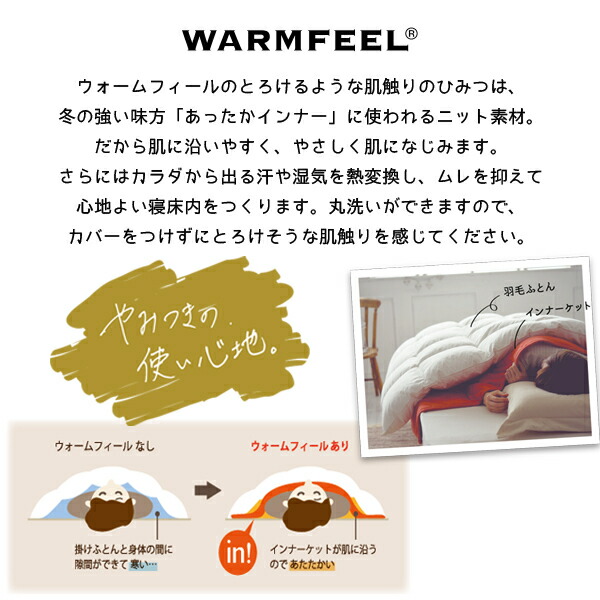 西川 ウォームフィール プレミアム インナーケット シングルロングサイズ　4E5994　5色【 寝具 布団 毛布 冬 シングル WARMFEEL ハウスダスト対策 紺 赤 防寒 ギフト プレゼント 誕生日 母の日 父の日 敬老の日 クリスマス】 西川 ウォームフィール プレミアム インナーケット シングル