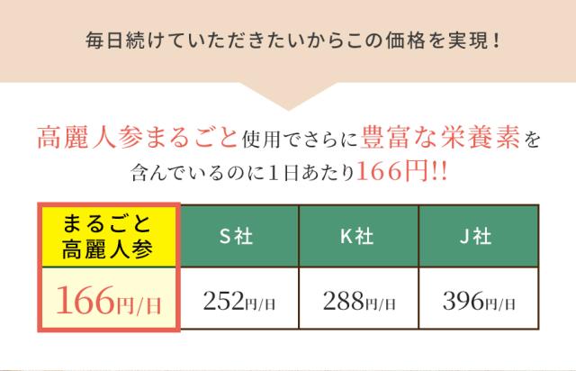 1日あたり166円！！