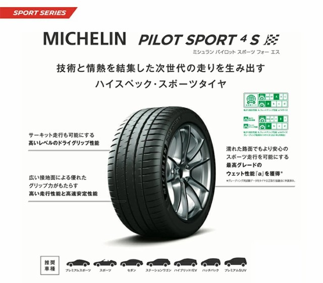 サマータイヤ 245/40R19 98Y XL ミシュラン Pilot Sport 4 S パイロットスポーツ4エス （PS4） （国内正規品）  2023年製の通販はau PAY マーケット - SideCar | au PAY マーケット－通販サイト