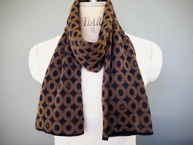 ウール 和柄 吉原つなぎ柄 両面使える レディース メンズ マフラー ストール マフラーレデイース マフラーメンズ マフラータオル マフラーウール ウール ニットマフラー マフラーニット ギフト 日本製 薄い 薄地 最高級品 送料無料 五泉ニット 五泉市 五泉