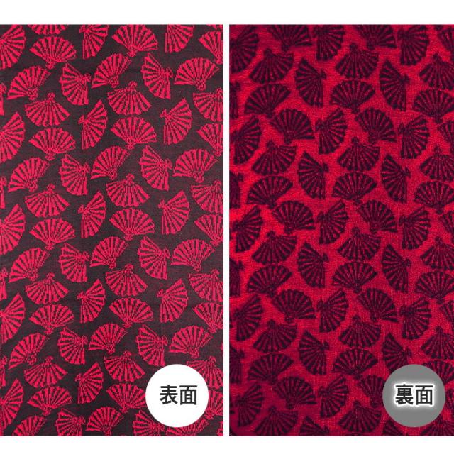 送料無料 扇子柄マフラー ストール レディース メンズ 日本製 和柄 オーガニックウール アトピー 高級品 マフラー 軽い 薄い アレルギー 高品質 肌触りよい おすすめ 五泉ニット ウール