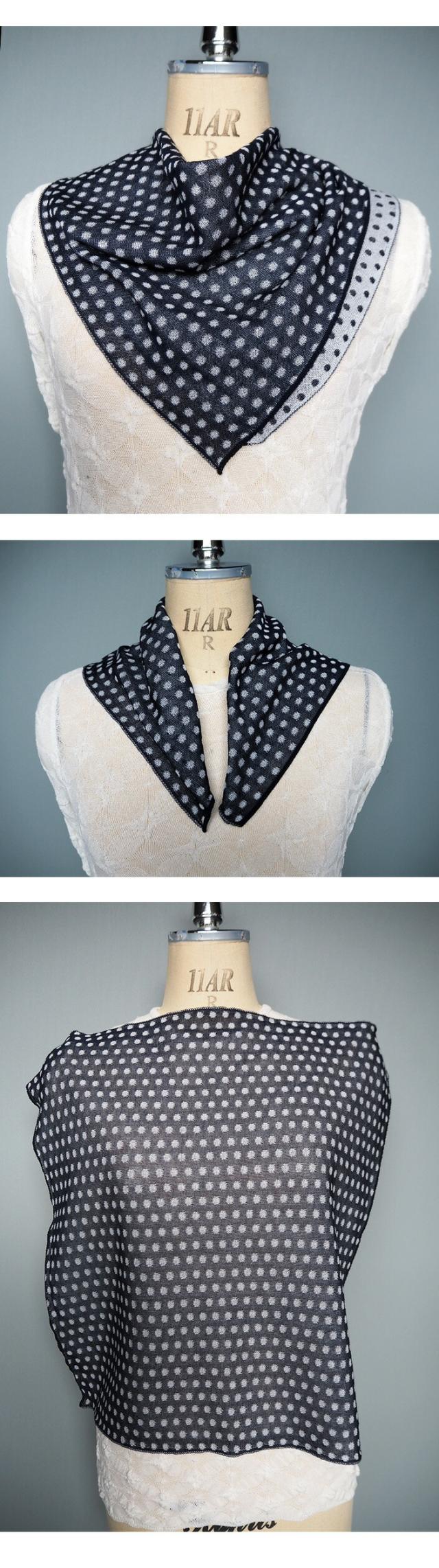 送料無料 ハンカチ スカーフ 冷房対策 ギフト レディース 通気性 ショール 日本製 五泉ニット　高級　マフラー アクセサリー　首元カバー　小さい　涼しい　室内用　旅行用　バンダナ