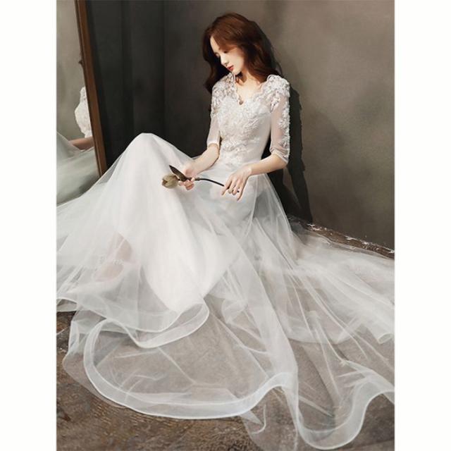 イブニングドレス レディース Aライン ロングドレス 20代 30代 花柄