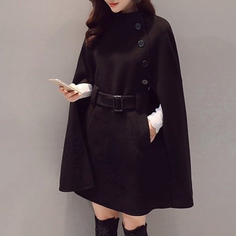 レディース 羽織り コート アウター ポンチョ ケープコート ハイネック 可愛い Aライン かわいい  美シルエット 韓国 かっこいい カジュアル 大人 上品 シンプル クラシック エレガント レディース 羽織り コート アウター 美シルエット ポンチョ ケープ