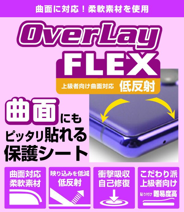 HiBy Music HiBy RS6 表面 背面 フィルム OverLay FLEX 高光沢 for 飯田ピアノ IIDAPIANO HiBy RS 6 表面・背面セット 曲面対応 柔軟素材 衝撃吸収