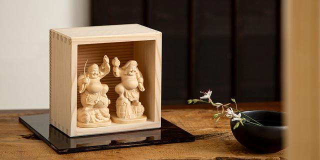  MORITA 定額山壽量院 祈祷開眼 大開運 枡入り恵比寿 大黒天 (小) 