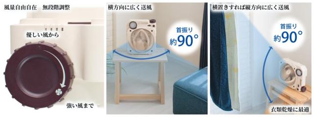 クマザキエイム 充電式薄型送風扇 Air Force Fan