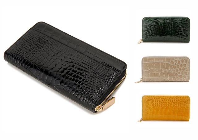 サンブランド ロダニア クロコダイルラウンド長財布（シャイニング）