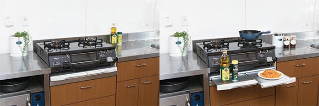 ゴトウ スライド式 ガスレンジテーブル 870406 1台