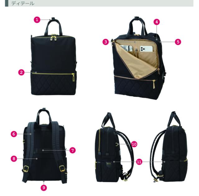 レジャープロダクツ マンハッタンパッセージ リュックサック 13 キルト切替