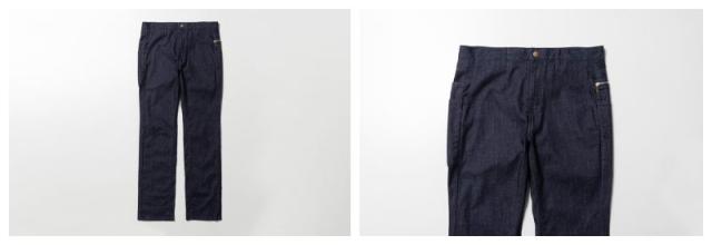 フィルスマート 多機能らくあき 綿麻ストレッチデニムパンツ