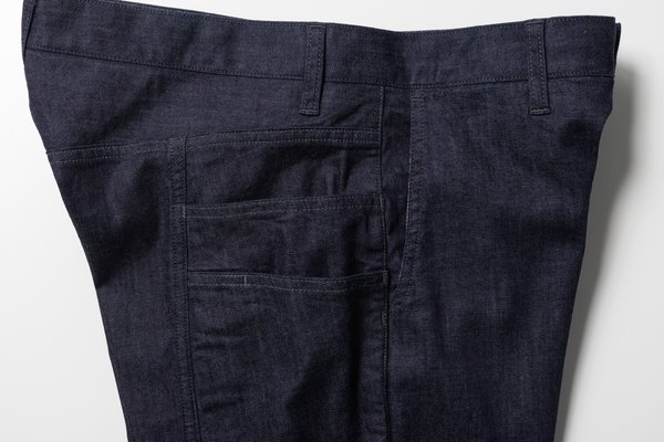 フィルスマート 多機能らくあき 綿麻ストレッチデニムパンツ