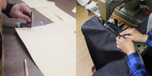 フィルスマート 多機能らくあき 綿麻ストレッチデニムパンツ