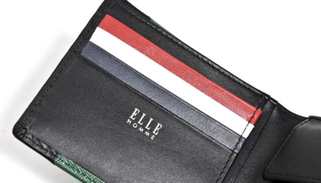 プレリー ELLE HOMME(エルオム) マルセイユ 二つ折り財布(小銭入れ有) 1個