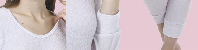 山甚物産 健康肌着 ひだまり陽 婦人長袖インナー パープル