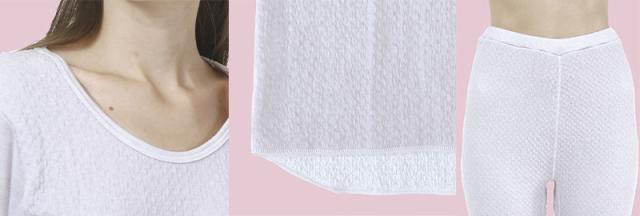 山甚物産 健康肌着 ひだまり陽 婦人長袖インナー パープル