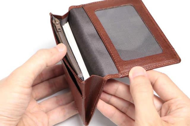 祥力 革職人 レザーファクトリー デュアルライン 小銭が入る多ポケットパスケース 1個