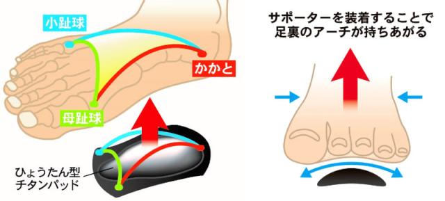 ヘルスポイント 足の3本のアーチを支える パワーアーチサポート