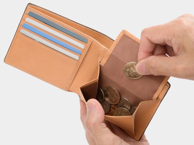 ビスポーク ミラグロ 伊・ボナウド社 パルメラートゴート 二つ折り財布